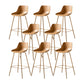 Contemporary Bar-stool Plastic Counter Bar Stool with Metal Legs for Home Yellow 8 Piece Set Clearhalo 'Bar Furniture' 'Bar Stools' 'bar_stools' 'furn' 'furn_bar_stools' 'Furniture' 'furniture_bar_stools' 'Kitchen & Dining Furniture' 5031840