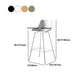 Contemporary Bar-stool Plastic Counter Bar Stool with Metal Legs for Home Clearhalo 'Bar Furniture' 'Bar Stools' 'bar_stools' 'furn' 'furn_bar_stools' 'Furniture' 'furniture_bar_stools' 'Kitchen & Dining Furniture' 5031847