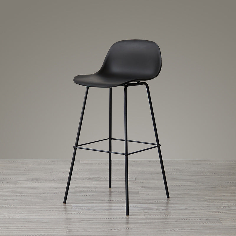 Scandinavian Reception Low Back Stool Matte Finish Plastic Barstool Clearhalo 'Bar Furniture' 'Bar Stools' 'bar_stools' 'furn' 'furn_bar_stools' 'Furniture' 'furniture_bar_stools' 'Kitchen & Dining Furniture' 5031850