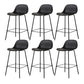 Scandinavian Reception Low Back Stool Matte Finish Plastic Barstool Black 6 Piece Set Counter Stool(26"H) Clearhalo 'Bar Furniture' 'Bar Stools' 'bar_stools' 'furn' 'furn_bar_stools' 'Furniture' 'furniture_bar_stools' 'Kitchen & Dining Furniture' 5031853
