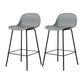 Scandinavian Reception Low Back Stool Matte Finish Plastic Barstool Grey 2 Piece Set Counter Stool(26"H) Clearhalo 'Bar Furniture' 'Bar Stools' 'bar_stools' 'furn' 'furn_bar_stools' 'Furniture' 'furniture_bar_stools' 'Kitchen & Dining Furniture' 5031857
