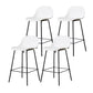 Scandinavian Reception Low Back Stool Matte Finish Plastic Barstool White 4 Piece Set Counter Stool(26"H) Clearhalo 'Bar Furniture' 'Bar Stools' 'bar_stools' 'furn' 'furn_bar_stools' 'Furniture' 'furniture_bar_stools' 'Kitchen & Dining Furniture' 5031866