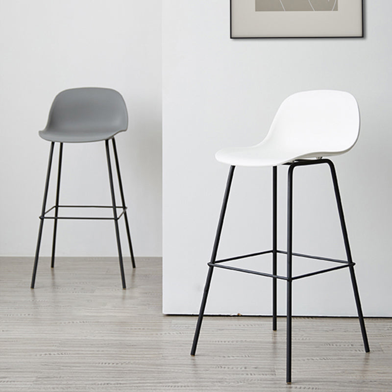 Scandinavian Reception Low Back Stool Matte Finish Plastic Barstool Clearhalo 'Bar Furniture' 'Bar Stools' 'bar_stools' 'furn' 'furn_bar_stools' 'Furniture' 'furniture_bar_stools' 'Kitchen & Dining Furniture' 5031867