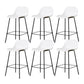 Scandinavian Reception Low Back Stool Matte Finish Plastic Barstool White 6 Piece Set Counter Stool(26"H) Clearhalo 'Bar Furniture' 'Bar Stools' 'bar_stools' 'furn' 'furn_bar_stools' 'Furniture' 'furniture_bar_stools' 'Kitchen & Dining Furniture' 5031869