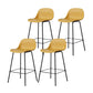 Scandinavian Reception Low Back Stool Matte Finish Plastic Barstool Ginger 4 Piece Set Counter Stool(26"H) Clearhalo 'Bar Furniture' 'Bar Stools' 'bar_stools' 'furn' 'furn_bar_stools' 'Furniture' 'furniture_bar_stools' 'Kitchen & Dining Furniture' 5031875