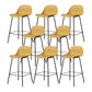Scandinavian Reception Low Back Stool Matte Finish Plastic Barstool Ginger 8 Piece Set Counter Stool(26"H) Clearhalo 'Bar Furniture' 'Bar Stools' 'bar_stools' 'furn' 'furn_bar_stools' 'Furniture' 'furniture_bar_stools' 'Kitchen & Dining Furniture' 5031878