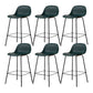 Scandinavian Reception Low Back Stool Matte Finish Plastic Barstool Blackish Green 6 Piece Set Counter Stool(26"H) Clearhalo 'Bar Furniture' 'Bar Stools' 'bar_stools' 'furn' 'furn_bar_stools' 'Furniture' 'furniture_bar_stools' 'Kitchen & Dining Furniture' 5031881
