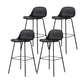 Scandinavian Reception Low Back Stool Matte Finish Plastic Barstool Black 4 Piece Set Bar Stool(30"H) Clearhalo 'Bar Furniture' 'Bar Stools' 'bar_stools' 'furn' 'furn_bar_stools' 'Furniture' 'furniture_bar_stools' 'Kitchen & Dining Furniture' 5031884