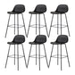 Scandinavian Reception Low Back Stool Matte Finish Plastic Barstool Black 6 Piece Set Bar Stool(30"H) Clearhalo 'Bar Furniture' 'Bar Stools' 'bar_stools' 'furn' 'furn_bar_stools' 'Furniture' 'furniture_bar_stools' 'Kitchen & Dining Furniture' 5031885