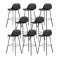 Scandinavian Reception Low Back Stool Matte Finish Plastic Barstool Black 8 Piece Set Bar Stool(30"H) Clearhalo 'Bar Furniture' 'Bar Stools' 'bar_stools' 'furn' 'furn_bar_stools' 'Furniture' 'furniture_bar_stools' 'Kitchen & Dining Furniture' 5031886
