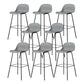 Scandinavian Reception Low Back Stool Matte Finish Plastic Barstool Grey 8 Piece Set Bar Stool(30"H) Clearhalo 'Bar Furniture' 'Bar Stools' 'bar_stools' 'furn' 'furn_bar_stools' 'Furniture' 'furniture_bar_stools' 'Kitchen & Dining Furniture' 5031890