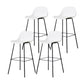 Scandinavian Reception Low Back Stool Matte Finish Plastic Barstool White 4 Piece Set Bar Stool(30"H) Clearhalo 'Bar Furniture' 'Bar Stools' 'bar_stools' 'furn' 'furn_bar_stools' 'Furniture' 'furniture_bar_stools' 'Kitchen & Dining Furniture' 5031892