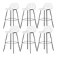 Scandinavian Reception Low Back Stool Matte Finish Plastic Barstool White 6 Piece Set Bar Stool(30"H) Clearhalo 'Bar Furniture' 'Bar Stools' 'bar_stools' 'furn' 'furn_bar_stools' 'Furniture' 'furniture_bar_stools' 'Kitchen & Dining Furniture' 5031893