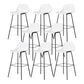 Scandinavian Reception Low Back Stool Matte Finish Plastic Barstool White 8 Piece Set Bar Stool(30"H) Clearhalo 'Bar Furniture' 'Bar Stools' 'bar_stools' 'furn' 'furn_bar_stools' 'Furniture' 'furniture_bar_stools' 'Kitchen & Dining Furniture' 5031894