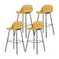 Scandinavian Reception Low Back Stool Matte Finish Plastic Barstool Ginger 4 Piece Set Bar Stool(30"H) Clearhalo 'Bar Furniture' 'Bar Stools' 'bar_stools' 'furn' 'furn_bar_stools' 'Furniture' 'furniture_bar_stools' 'Kitchen & Dining Furniture' 5031896