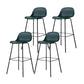 Scandinavian Reception Low Back Stool Matte Finish Plastic Barstool Blackish Green 4 Piece Set Bar Stool(30"H) Clearhalo 'Bar Furniture' 'Bar Stools' 'bar_stools' 'furn' 'furn_bar_stools' 'Furniture' 'furniture_bar_stools' 'Kitchen & Dining Furniture' 5031900