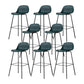 Scandinavian Reception Low Back Stool Matte Finish Plastic Barstool Blackish Green 8 Piece Set Bar Stool(30"H) Clearhalo 'Bar Furniture' 'Bar Stools' 'bar_stools' 'furn' 'furn_bar_stools' 'Furniture' 'furniture_bar_stools' 'Kitchen & Dining Furniture' 5031902