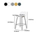 Scandinavian Reception Low Back Stool Matte Finish Plastic Barstool Clearhalo 'Bar Furniture' 'Bar Stools' 'bar_stools' 'furn' 'furn_bar_stools' 'Furniture' 'furniture_bar_stools' 'Kitchen & Dining Furniture' 5031903