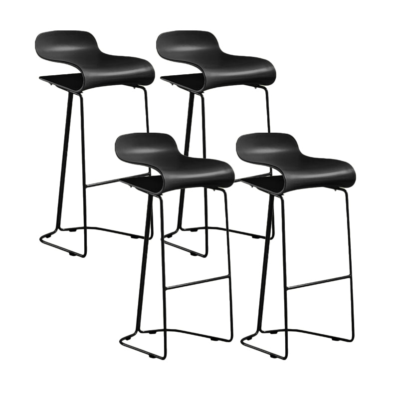 Contemporary Bar Stool Plastic Counter Bar Stool with Metal Legs Clearhalo 'Bar Furniture' 'Bar Stools' 'bar_stools' 'furn' 'furn_bar_stools' 'Furniture' 'furniture_bar_stools' 'Kitchen & Dining Furniture' 5031907