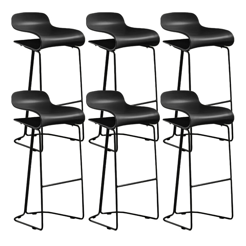 Contemporary Bar Stool Plastic Counter Bar Stool with Metal Legs Clearhalo 'Bar Furniture' 'Bar Stools' 'bar_stools' 'furn' 'furn_bar_stools' 'Furniture' 'furniture_bar_stools' 'Kitchen & Dining Furniture' 5031909