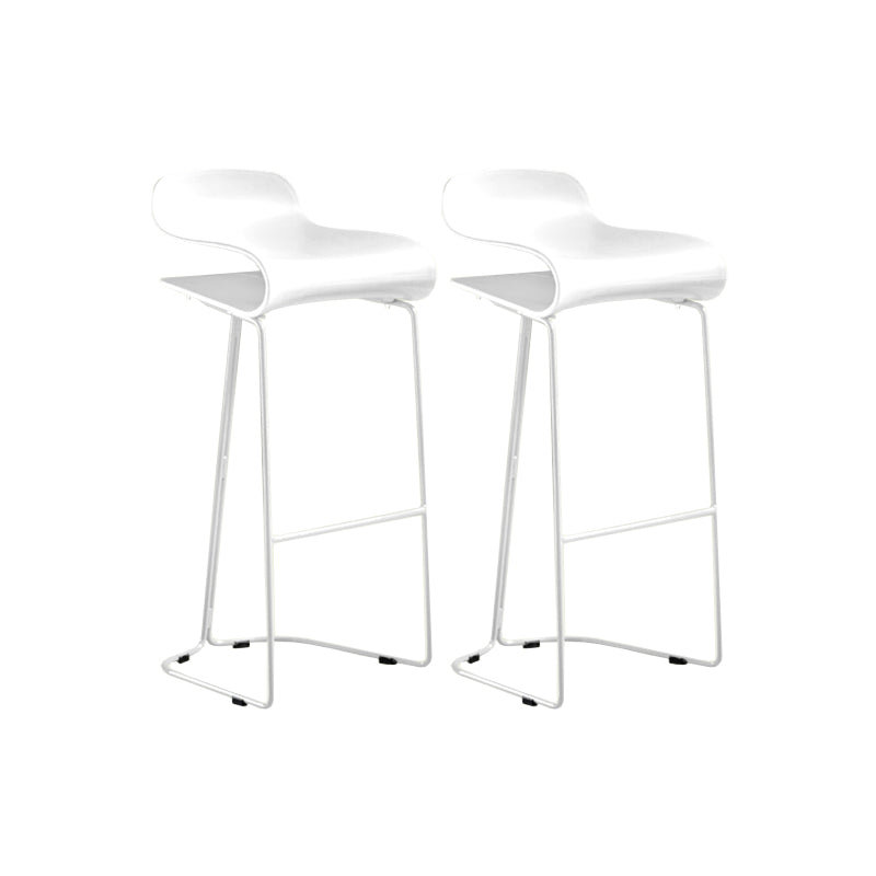 Contemporary Bar Stool Plastic Counter Bar Stool with Metal Legs Clearhalo 'Bar Furniture' 'Bar Stools' 'bar_stools' 'furn' 'furn_bar_stools' 'Furniture' 'furniture_bar_stools' 'Kitchen & Dining Furniture' 5031913
