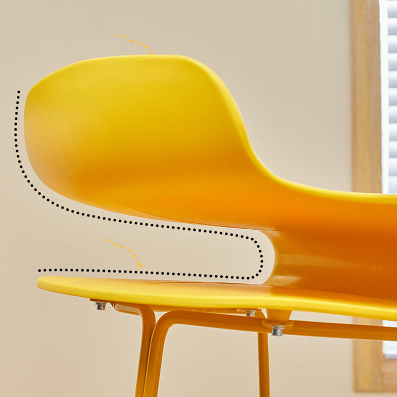 Contemporary Bar Stool Plastic Counter Bar Stool with Metal Legs Clearhalo 'Bar Furniture' 'Bar Stools' 'bar_stools' 'furn' 'furn_bar_stools' 'Furniture' 'furniture_bar_stools' 'Kitchen & Dining Furniture' 5031915