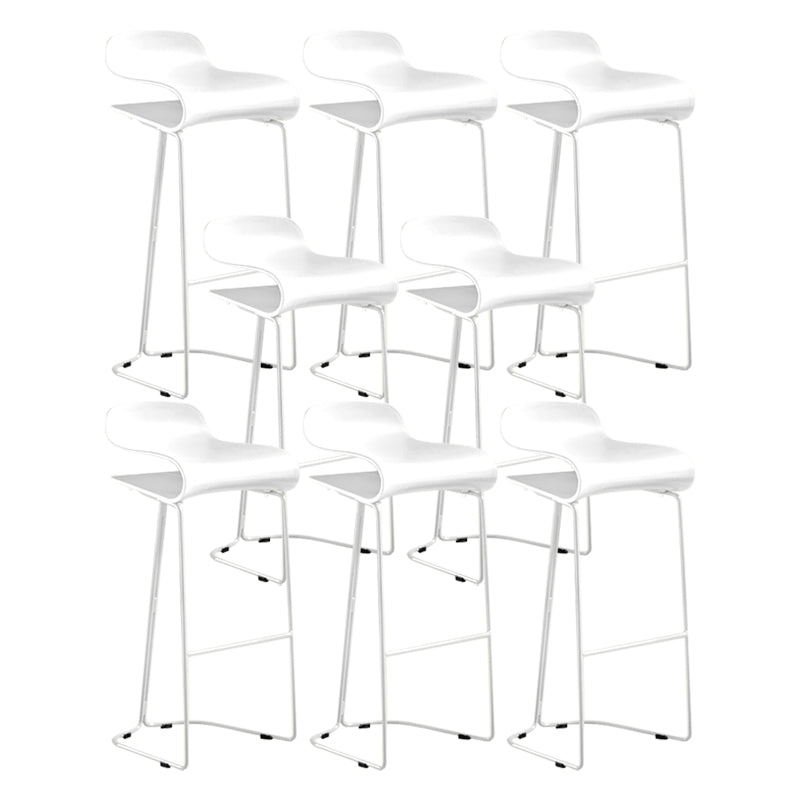 Contemporary Bar Stool Plastic Counter Bar Stool with Metal Legs Clearhalo 'Bar Furniture' 'Bar Stools' 'bar_stools' 'furn' 'furn_bar_stools' 'Furniture' 'furniture_bar_stools' 'Kitchen & Dining Furniture' 5031919