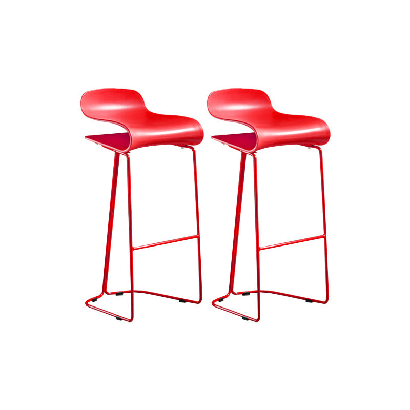 Contemporary Bar Stool Plastic Counter Bar Stool with Metal Legs Clearhalo 'Bar Furniture' 'Bar Stools' 'bar_stools' 'furn' 'furn_bar_stools' 'Furniture' 'furniture_bar_stools' 'Kitchen & Dining Furniture' 5031921