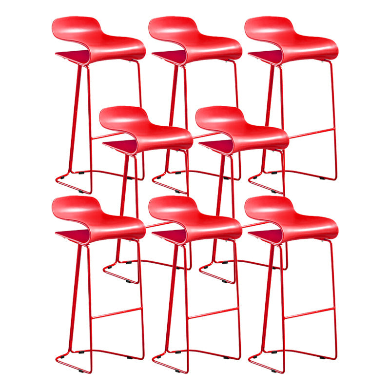 Contemporary Bar Stool Plastic Counter Bar Stool with Metal Legs Clearhalo 'Bar Furniture' 'Bar Stools' 'bar_stools' 'furn' 'furn_bar_stools' 'Furniture' 'furniture_bar_stools' 'Kitchen & Dining Furniture' 5031927