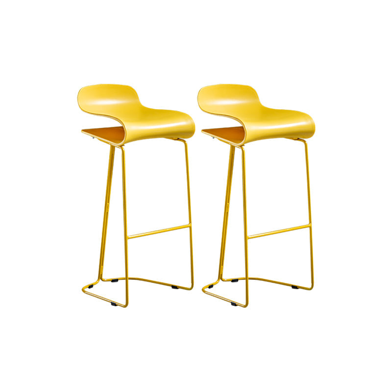 Contemporary Bar Stool Plastic Counter Bar Stool with Metal Legs Clearhalo 'Bar Furniture' 'Bar Stools' 'bar_stools' 'furn' 'furn_bar_stools' 'Furniture' 'furniture_bar_stools' 'Kitchen & Dining Furniture' 5031929