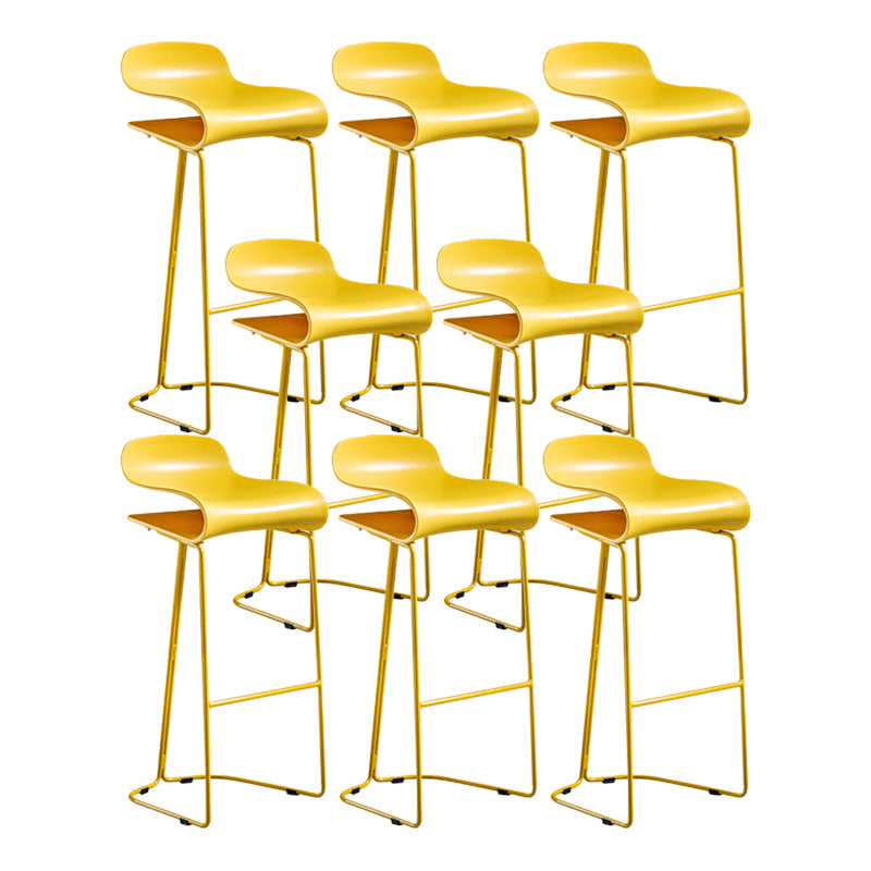 Contemporary Bar Stool Plastic Counter Bar Stool with Metal Legs Clearhalo 'Bar Furniture' 'Bar Stools' 'bar_stools' 'furn' 'furn_bar_stools' 'Furniture' 'furniture_bar_stools' 'Kitchen & Dining Furniture' 5031934