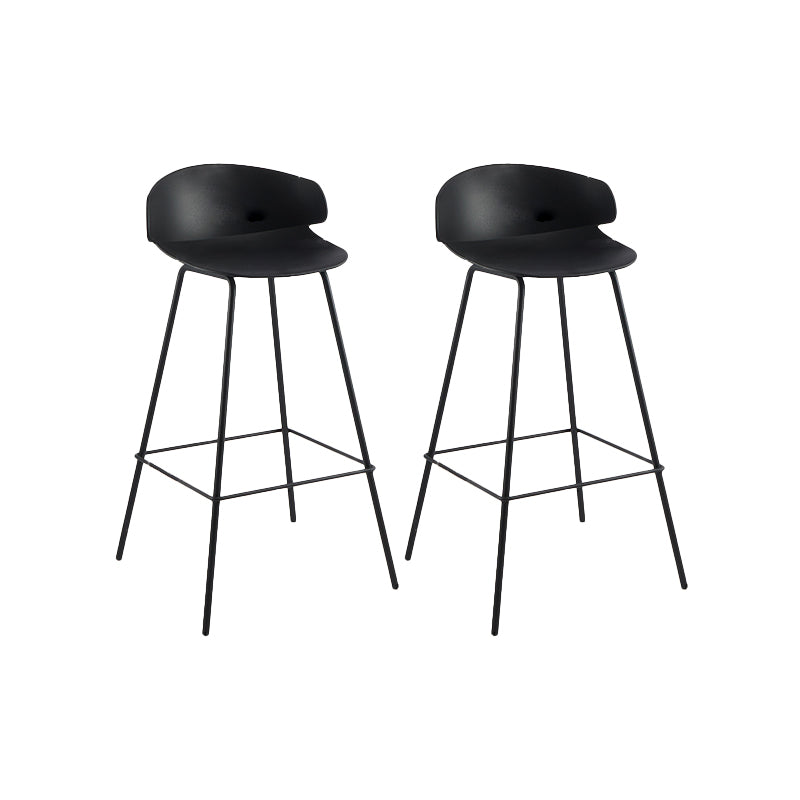 Contemporary Style Bar Stool Plastic Counter Bar Stool with Metal Legs Clearhalo 'Bar Furniture' 'Bar Stools' 'bar_stools' 'furn' 'furn_bar_stools' 'Furniture' 'furniture_bar_stools' 'Kitchen & Dining Furniture' 5032052