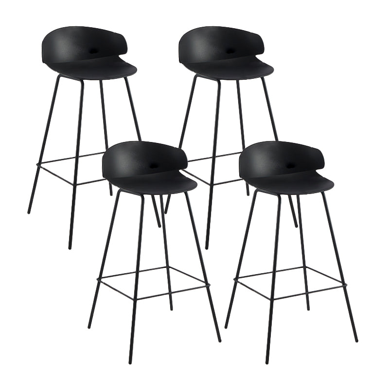 Contemporary Style Bar Stool Plastic Counter Bar Stool with Metal Legs Clearhalo 'Bar Furniture' 'Bar Stools' 'bar_stools' 'furn' 'furn_bar_stools' 'Furniture' 'furniture_bar_stools' 'Kitchen & Dining Furniture' 5032054