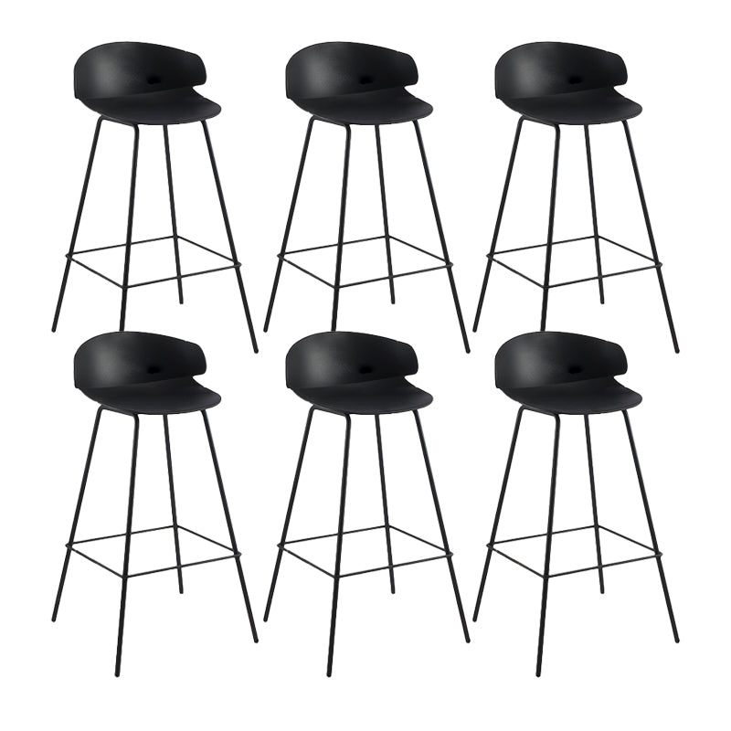 Contemporary Style Bar Stool Plastic Counter Bar Stool with Metal Legs Clearhalo 'Bar Furniture' 'Bar Stools' 'bar_stools' 'furn' 'furn_bar_stools' 'Furniture' 'furniture_bar_stools' 'Kitchen & Dining Furniture' 5032055