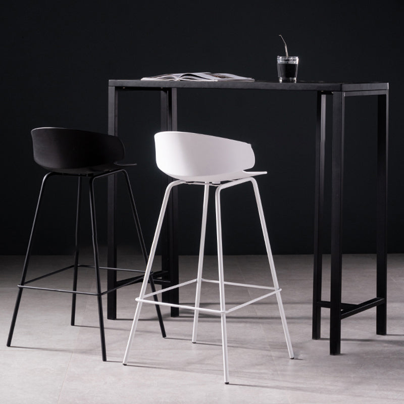 Contemporary Style Bar Stool Plastic Counter Bar Stool with Metal Legs Clearhalo 'Bar Furniture' 'Bar Stools' 'bar_stools' 'furn' 'furn_bar_stools' 'Furniture' 'furniture_bar_stools' 'Kitchen & Dining Furniture' 5032057