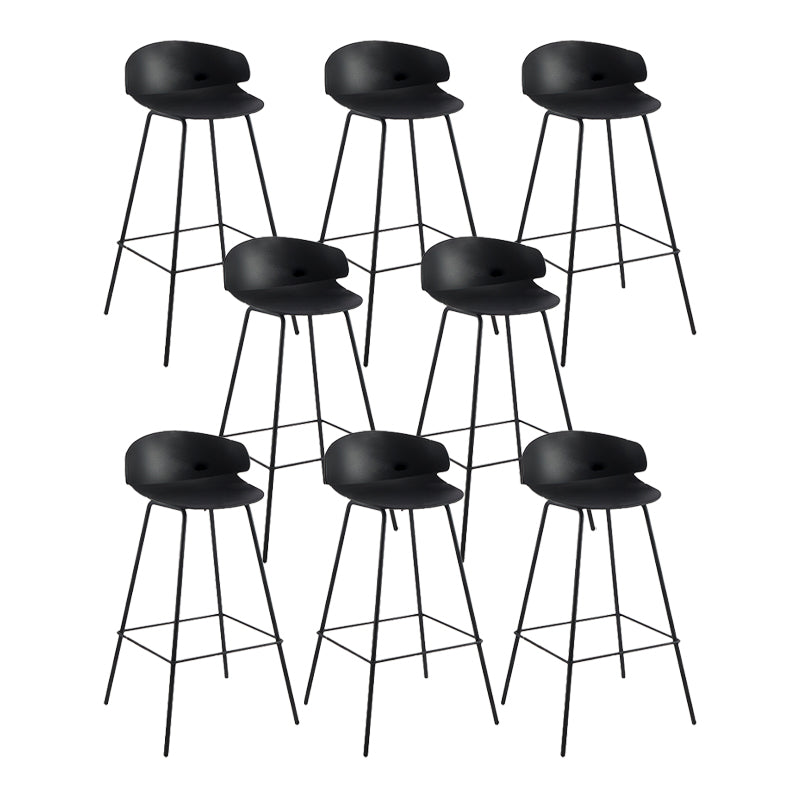 Contemporary Style Bar Stool Plastic Counter Bar Stool with Metal Legs Clearhalo 'Bar Furniture' 'Bar Stools' 'bar_stools' 'furn' 'furn_bar_stools' 'Furniture' 'furniture_bar_stools' 'Kitchen & Dining Furniture' 5032058