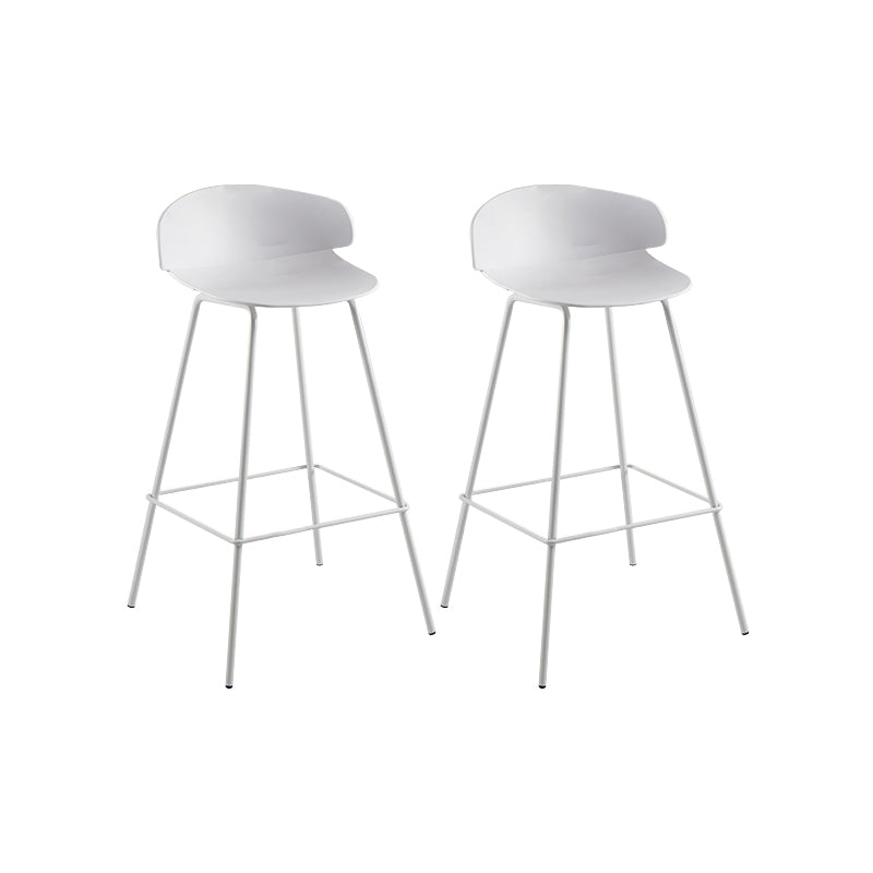 Contemporary Style Bar Stool Plastic Counter Bar Stool with Metal Legs Clearhalo 'Bar Furniture' 'Bar Stools' 'bar_stools' 'furn' 'furn_bar_stools' 'Furniture' 'furniture_bar_stools' 'Kitchen & Dining Furniture' 5032059