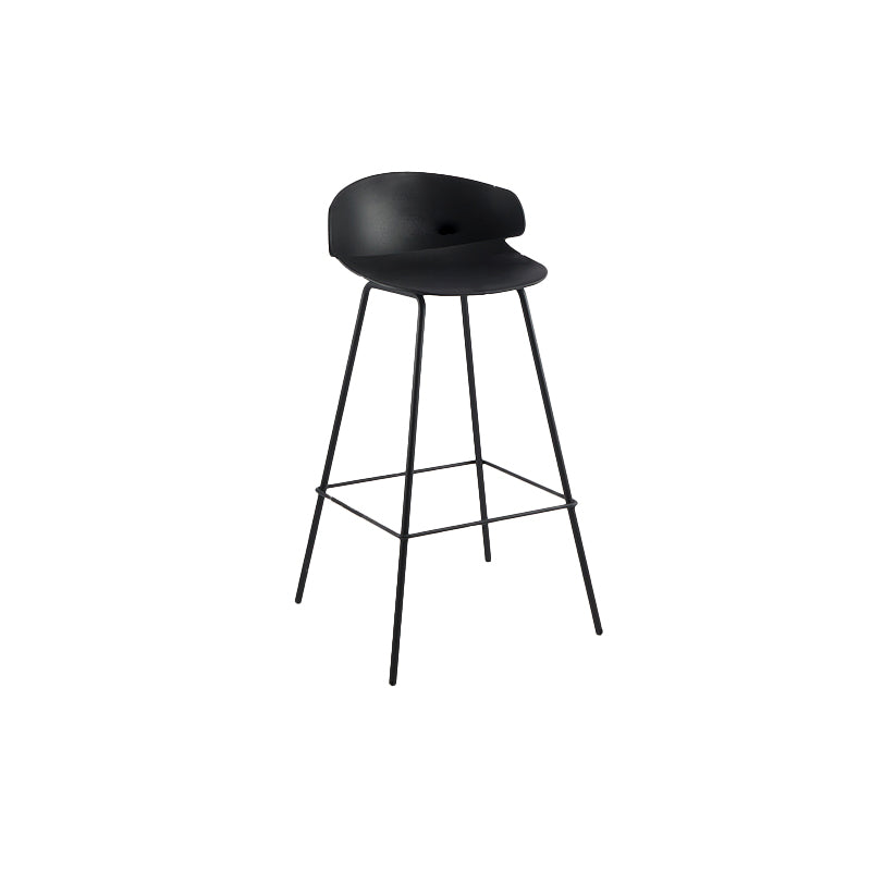 Contemporary Style Bar Stool Plastic Counter Bar Stool with Metal Legs Clearhalo 'Bar Furniture' 'Bar Stools' 'bar_stools' 'furn' 'furn_bar_stools' 'Furniture' 'furniture_bar_stools' 'Kitchen & Dining Furniture' 5032060