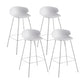 Contemporary Style Bar Stool Plastic Counter Bar Stool with Metal Legs Clearhalo 'Bar Furniture' 'Bar Stools' 'bar_stools' 'furn' 'furn_bar_stools' 'Furniture' 'furniture_bar_stools' 'Kitchen & Dining Furniture' 5032061