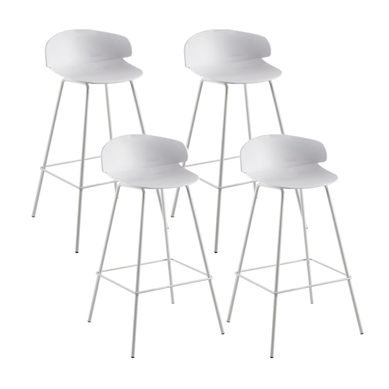 Contemporary Style Bar Stool Plastic Counter Bar Stool with Metal Legs Clearhalo 'Bar Furniture' 'Bar Stools' 'bar_stools' 'furn' 'furn_bar_stools' 'Furniture' 'furniture_bar_stools' 'Kitchen & Dining Furniture' 5032061