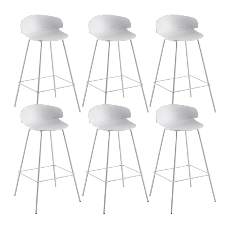 Contemporary Style Bar Stool Plastic Counter Bar Stool with Metal Legs Clearhalo 'Bar Furniture' 'Bar Stools' 'bar_stools' 'furn' 'furn_bar_stools' 'Furniture' 'furniture_bar_stools' 'Kitchen & Dining Furniture' 5032063