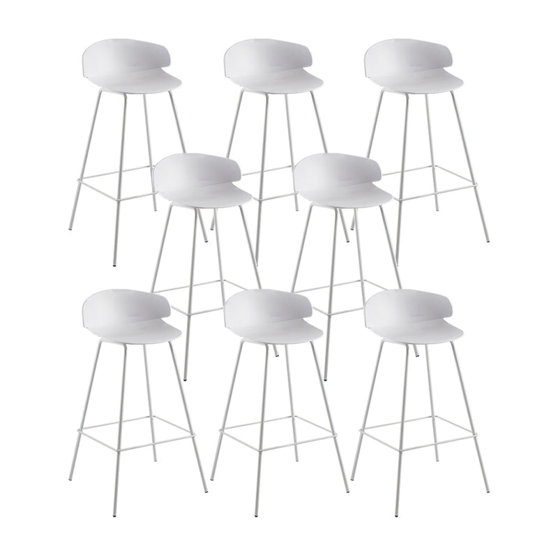 Contemporary Style Bar Stool Plastic Counter Bar Stool with Metal Legs Clearhalo 'Bar Furniture' 'Bar Stools' 'bar_stools' 'furn' 'furn_bar_stools' 'Furniture' 'furniture_bar_stools' 'Kitchen & Dining Furniture' 5032066