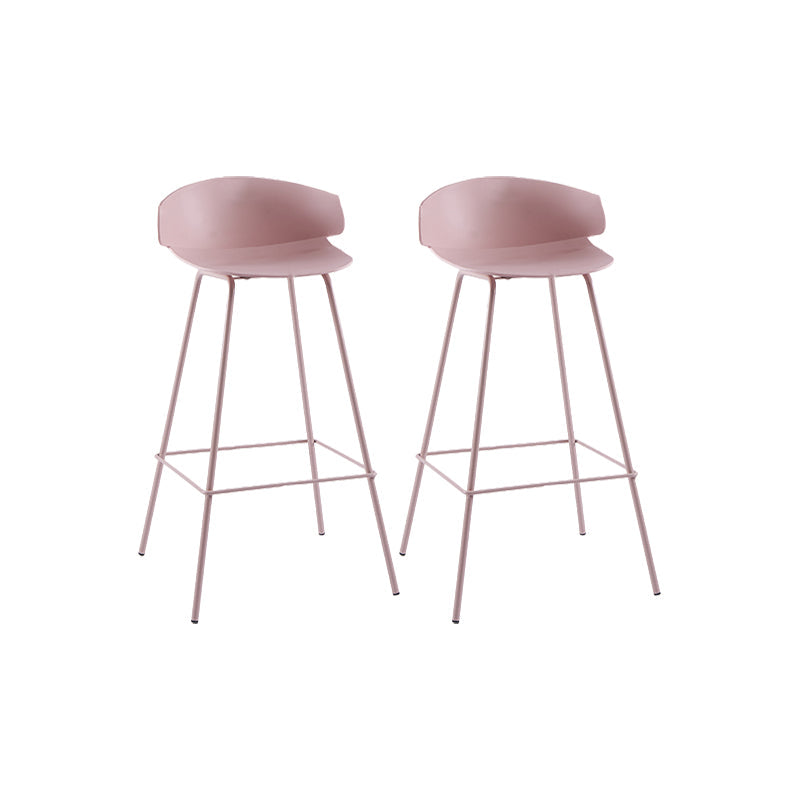 Contemporary Style Bar Stool Plastic Counter Bar Stool with Metal Legs Clearhalo 'Bar Furniture' 'Bar Stools' 'bar_stools' 'furn' 'furn_bar_stools' 'Furniture' 'furniture_bar_stools' 'Kitchen & Dining Furniture' 5032068