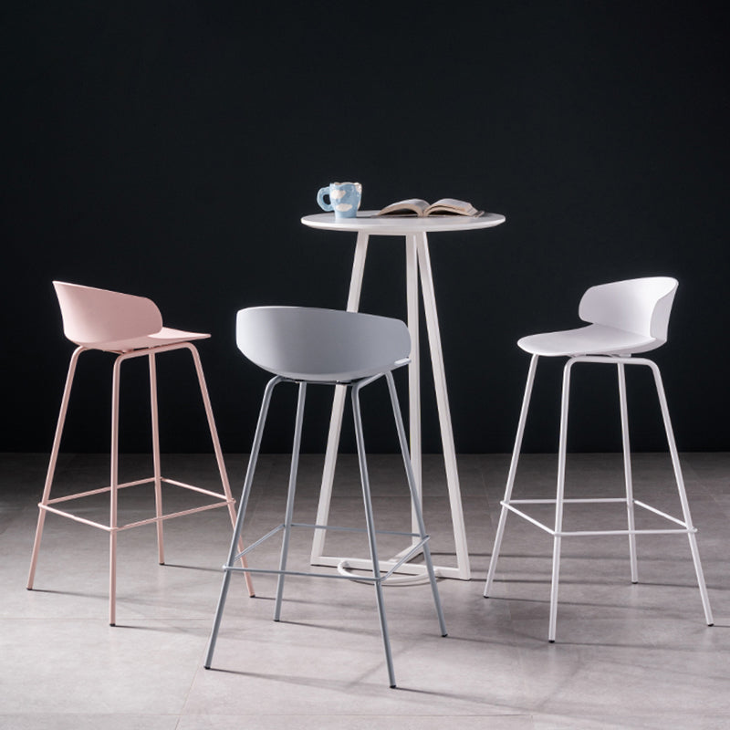 Contemporary Style Bar Stool Plastic Counter Bar Stool with Metal Legs Clearhalo 'Bar Furniture' 'Bar Stools' 'bar_stools' 'furn' 'furn_bar_stools' 'Furniture' 'furniture_bar_stools' 'Kitchen & Dining Furniture' 5032073