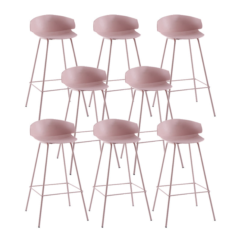 Contemporary Style Bar Stool Plastic Counter Bar Stool with Metal Legs Clearhalo 'Bar Furniture' 'Bar Stools' 'bar_stools' 'furn' 'furn_bar_stools' 'Furniture' 'furniture_bar_stools' 'Kitchen & Dining Furniture' 5032074