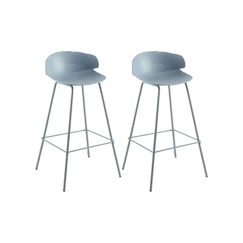 Contemporary Style Bar Stool Plastic Counter Bar Stool with Metal Legs Clearhalo 'Bar Furniture' 'Bar Stools' 'bar_stools' 'furn' 'furn_bar_stools' 'Furniture' 'furniture_bar_stools' 'Kitchen & Dining Furniture' 5032075