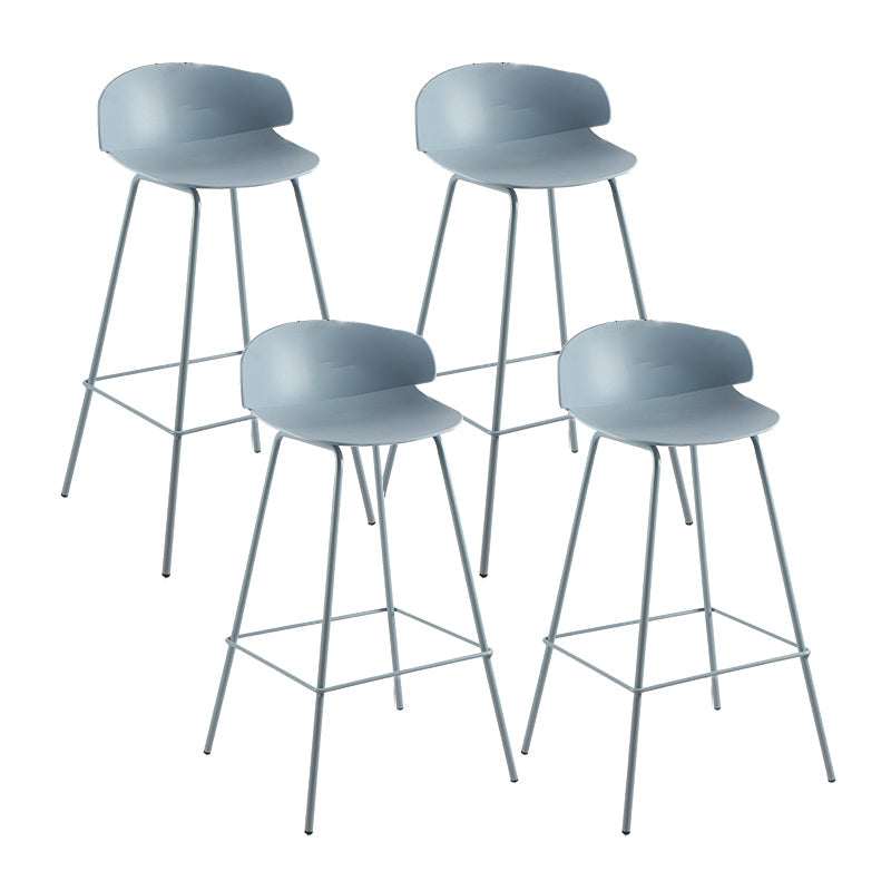 Contemporary Style Bar Stool Plastic Counter Bar Stool with Metal Legs Clearhalo 'Bar Furniture' 'Bar Stools' 'bar_stools' 'furn' 'furn_bar_stools' 'Furniture' 'furniture_bar_stools' 'Kitchen & Dining Furniture' 5032076