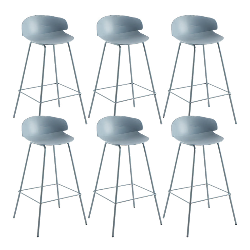 Contemporary Style Bar Stool Plastic Counter Bar Stool with Metal Legs Clearhalo 'Bar Furniture' 'Bar Stools' 'bar_stools' 'furn' 'furn_bar_stools' 'Furniture' 'furniture_bar_stools' 'Kitchen & Dining Furniture' 5032077