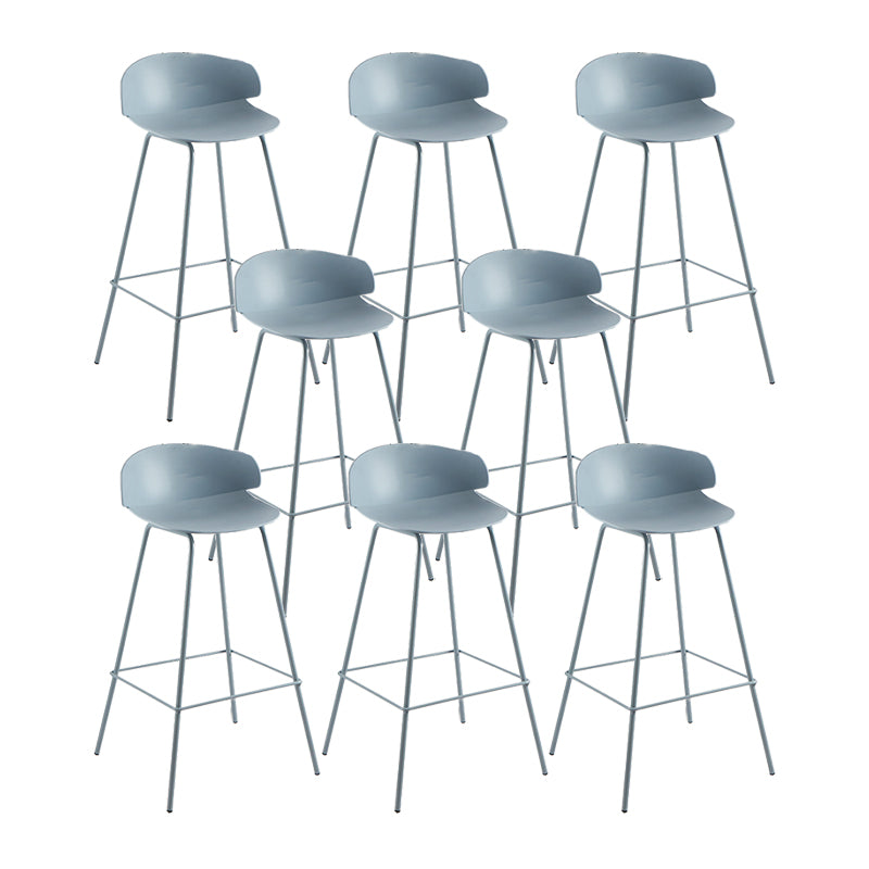 Contemporary Style Bar Stool Plastic Counter Bar Stool with Metal Legs Clearhalo 'Bar Furniture' 'Bar Stools' 'bar_stools' 'furn' 'furn_bar_stools' 'Furniture' 'furniture_bar_stools' 'Kitchen & Dining Furniture' 5032078