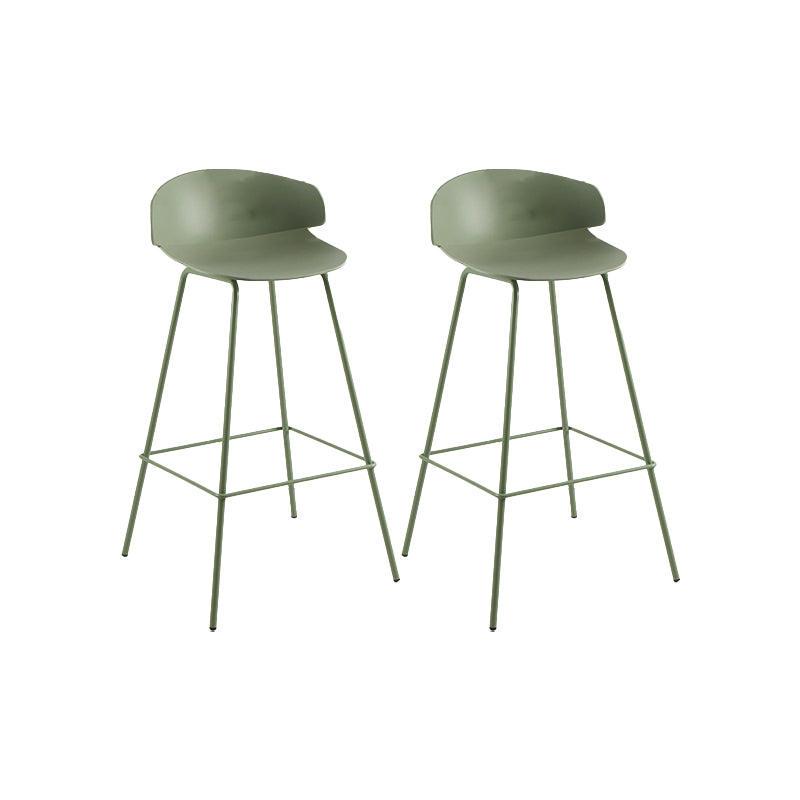 Contemporary Style Bar Stool Plastic Counter Bar Stool with Metal Legs Clearhalo 'Bar Furniture' 'Bar Stools' 'bar_stools' 'furn' 'furn_bar_stools' 'Furniture' 'furniture_bar_stools' 'Kitchen & Dining Furniture' 5032079